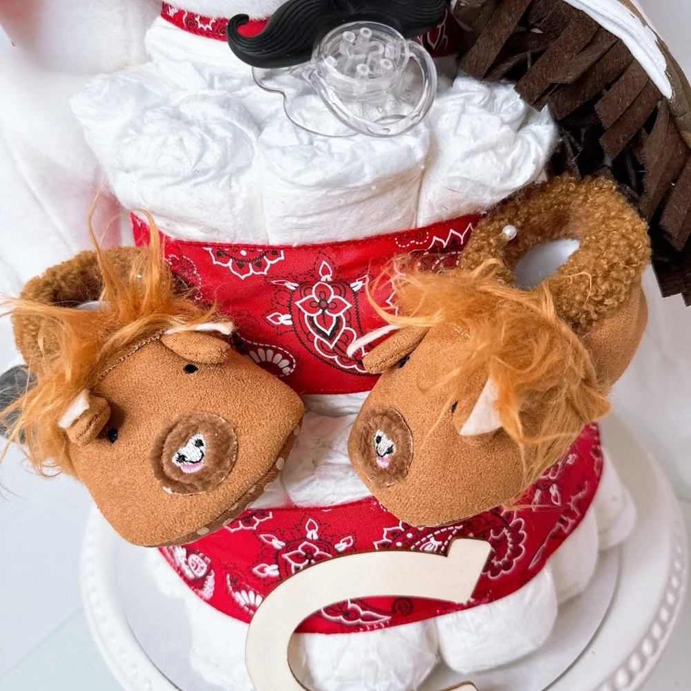 Cowboy Diaper Cake, Western Baby Shower Gift